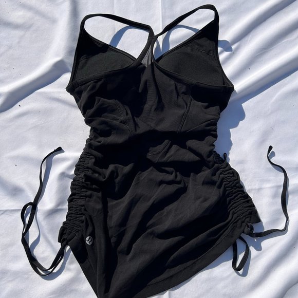 Lululemon Tank Top Scrunched Cinched Sides Size Zero - Picture 3 of 3